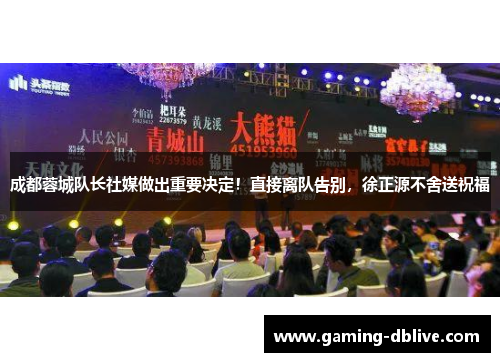 成都蓉城队长社媒做出重要决定!直接离队告别,徐正源不舍送祝福